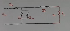 Electrical equivalent circuit of the PT