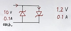Zener connection in anti-parallel