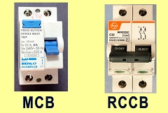 diffrence between MCB and RCCB breakers